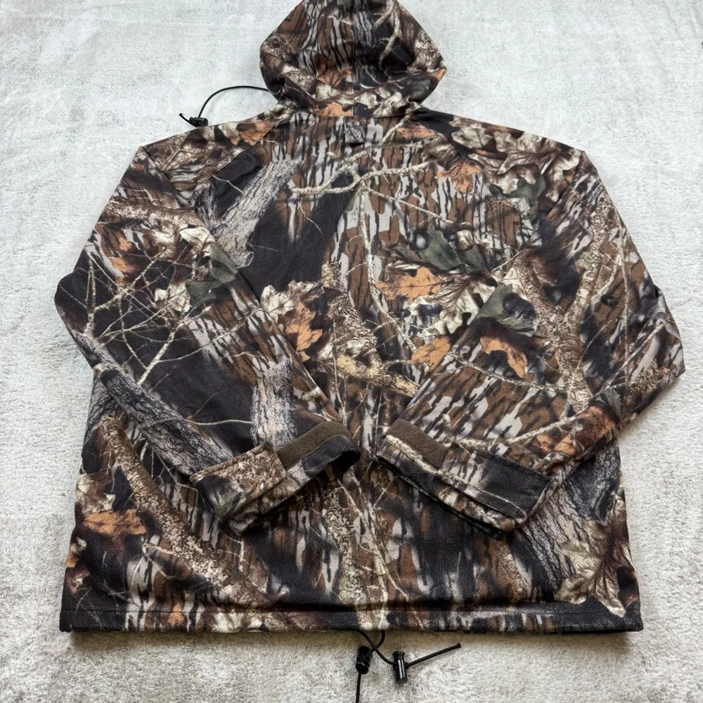 Red Head mesh full zip hooded‎ hunting jacket men’s Sz L mossy oak break up camo